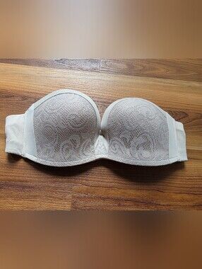 Delimira Lace Overlay Strapless Bra 36C